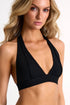Shan Charlie Halter Triangle Bikini Top With Frayed Details - 42595-19-800